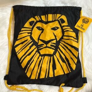 NWT Disney The Lion King Broadway Drawstring Cinch Bag